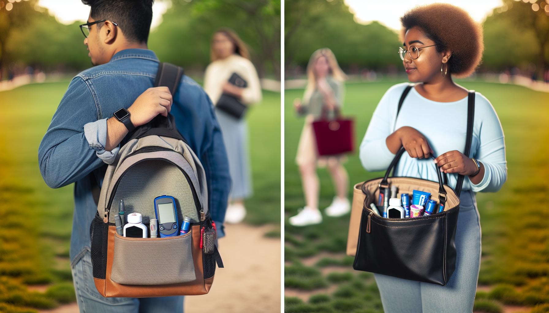 Comparing Styles: Backpack vs. Tote for Diabetic Gear